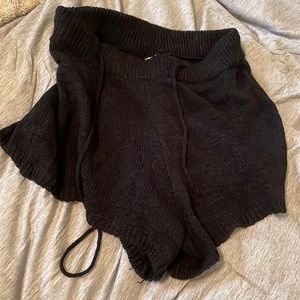 Black knit shorts, bought from free people. Sndys everyday brand